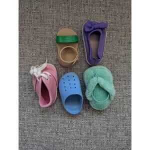 18" Doll Single Shoe Mixed Lot Sandal, Sneaker, Croc, Slipper